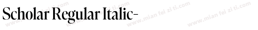 Scholar Regular Italic字体转换
